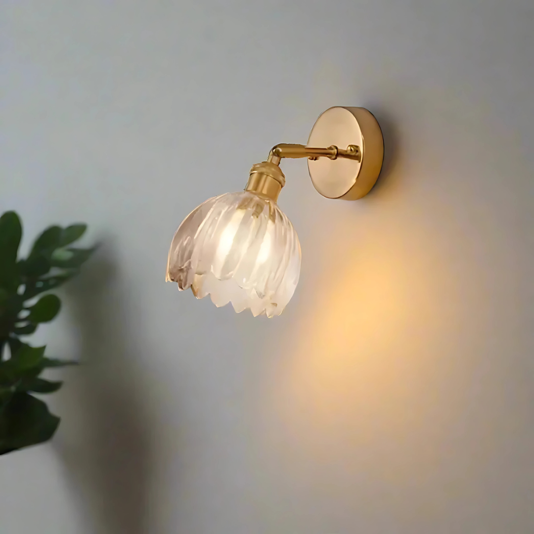 Skanto | Vintage Glass Wall Lights Floral Design