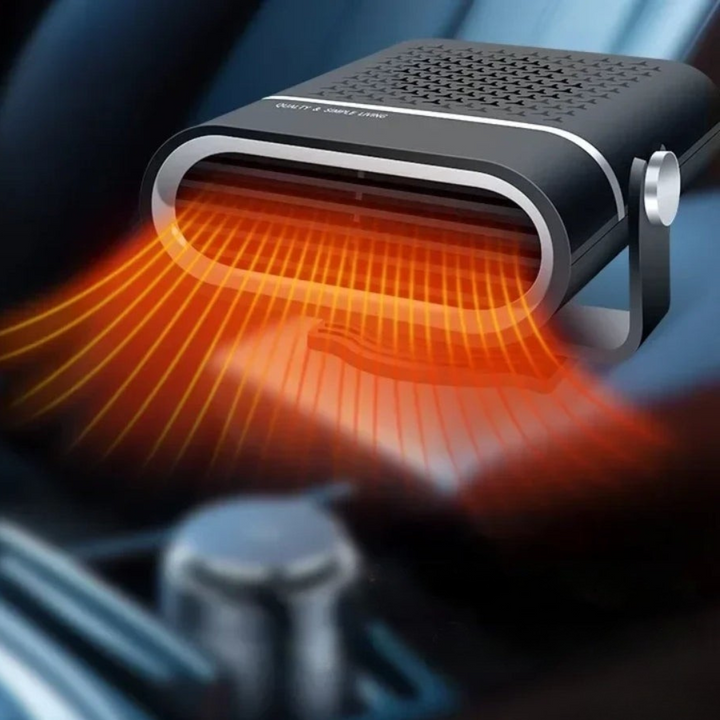 Skanto | Auto-Heizlüfter & Scheibenentfroster | 12V USB Tragbar | Schwarz