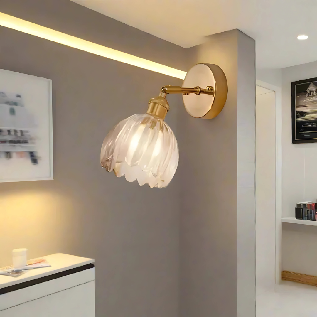 Skanto | Vintage Glass Wall Lights Floral Design