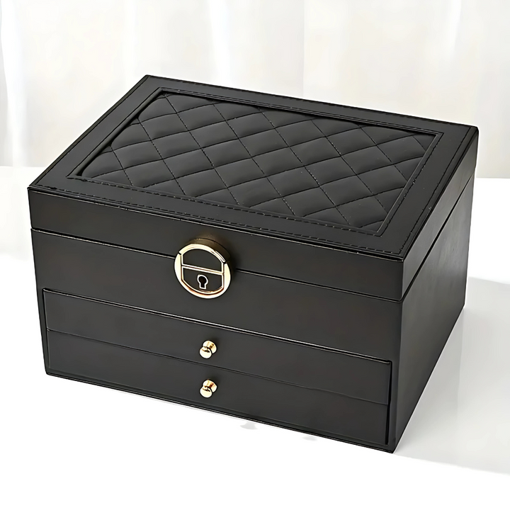 Skanto | Lær Multi-Layer Smykkeskrin Organizer