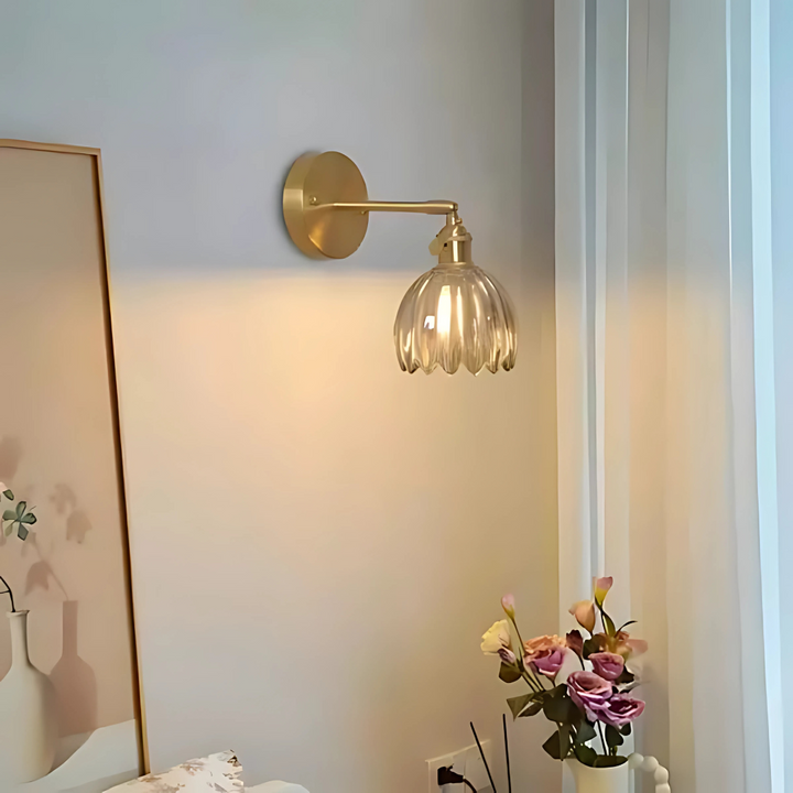 Skanto | Vintage Glass Wall Lights Floral Design