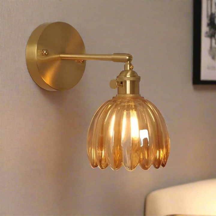 Skanto | Vintage Glass Wall Lights Floral Design