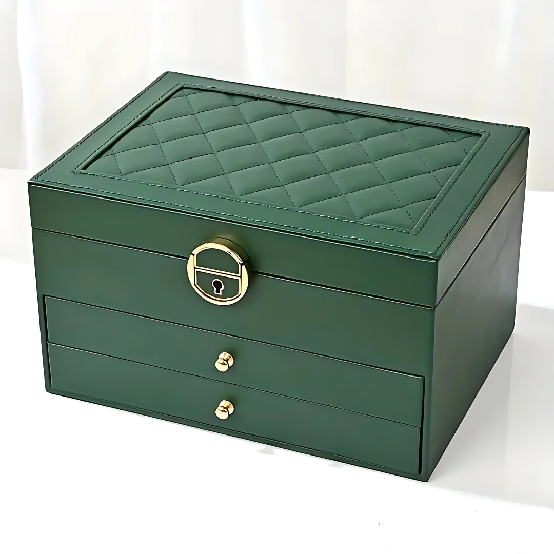 Skanto | Lær Multi-Layer Smykkeskrin Organizer