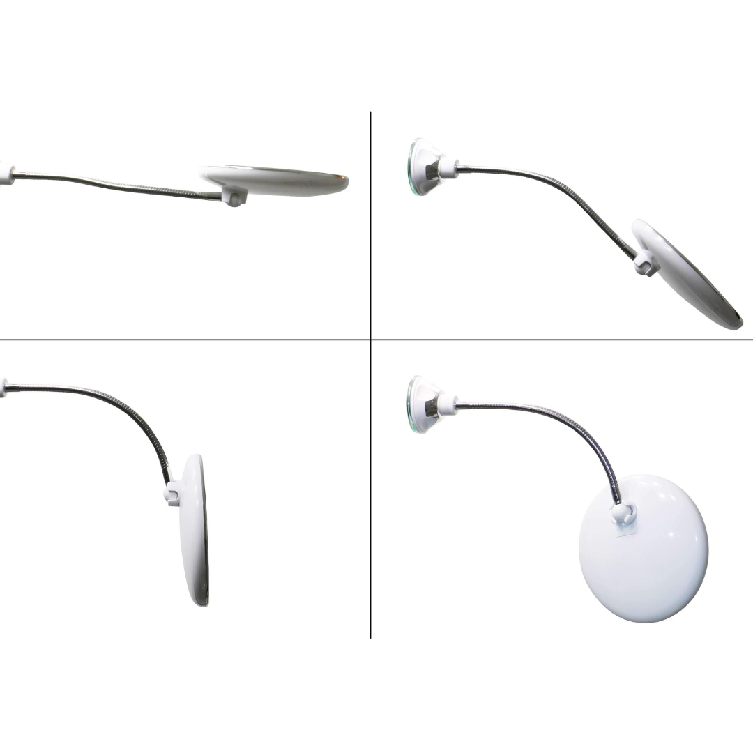 Skanto | LED sminkespeil med fleksibel arm og forstørrelsesglass