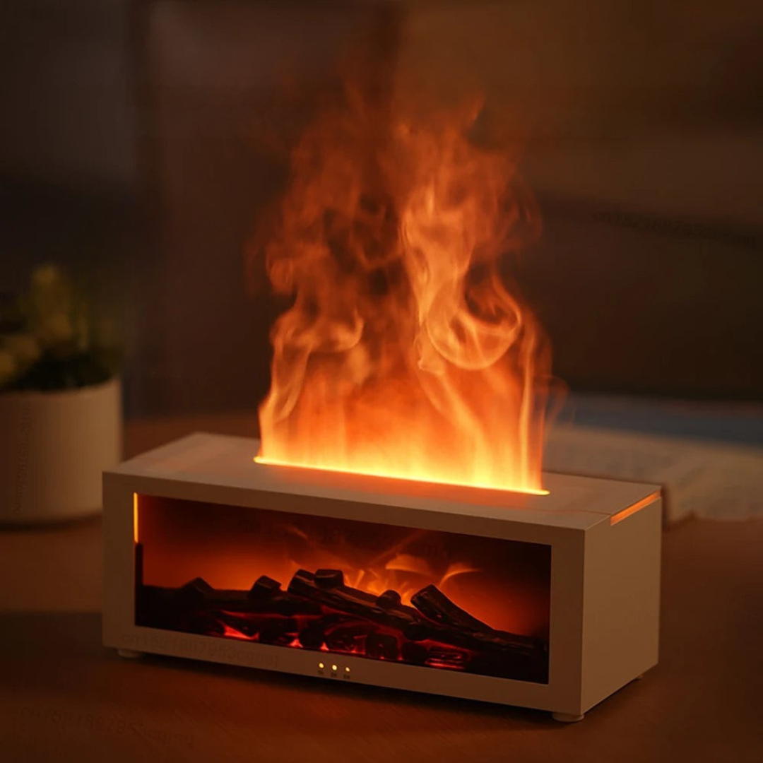 Skanto | Luftfukter med flammeeffekt og aromadiffuser