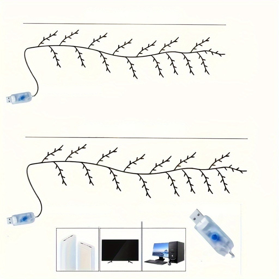 Wandleuchten med LED-Weidenzweig-Design