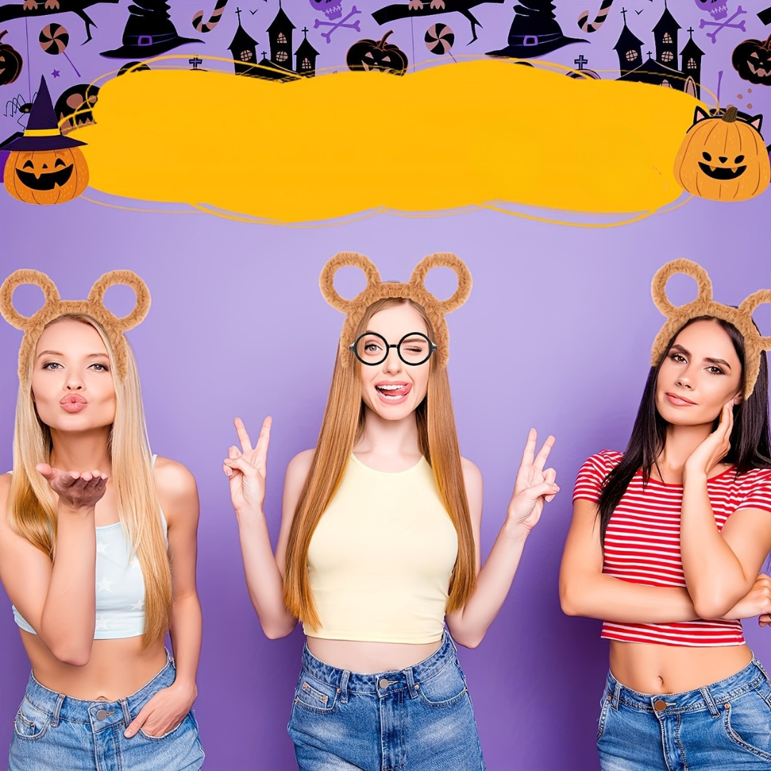 Skanto | Pelsaktig Halloween Chipmunk Kostyme Tilbehør Sett | Hodebånd Briller