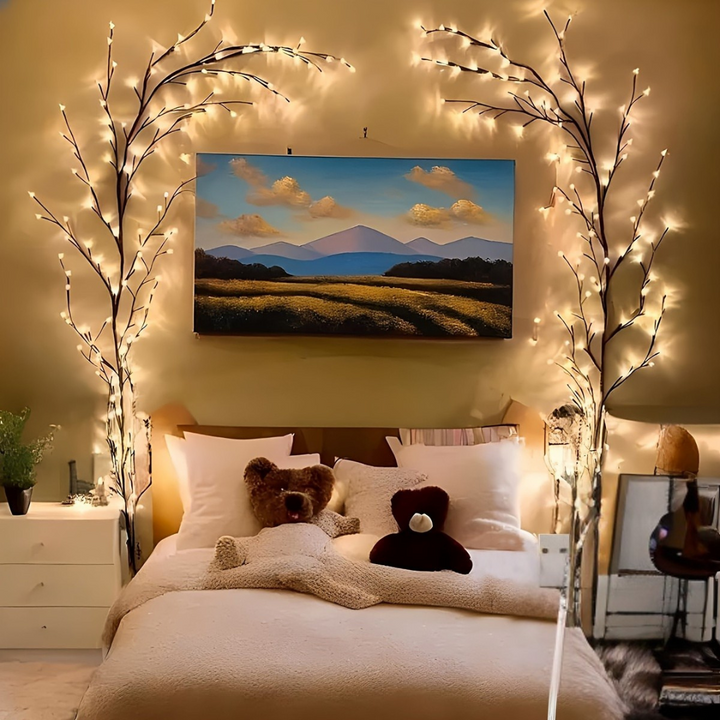 Wandleuchten med LED-Weidenzweig-Design