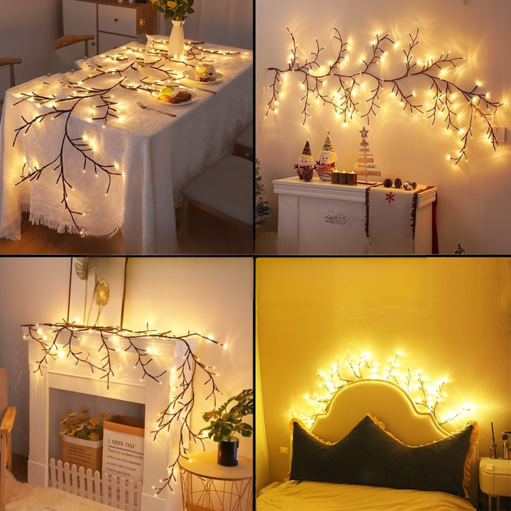 Wandleuchten med LED-Weidenzweig-Design