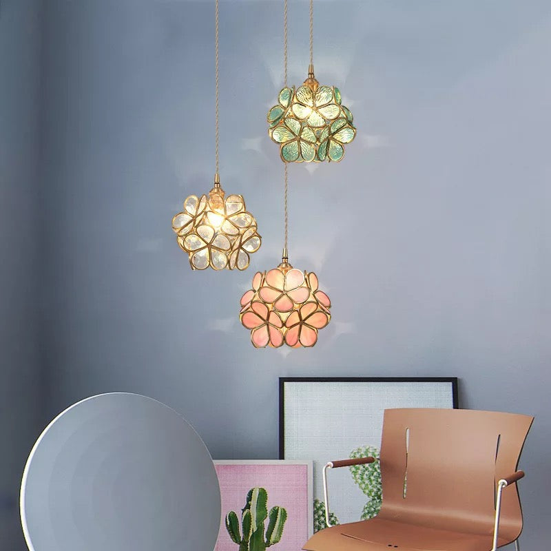 Skanto | Moderne Blomsterform Glass LED Pendellampe