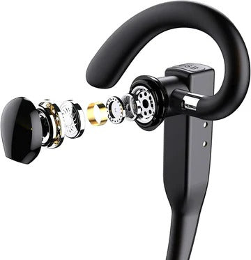 Kabelloser Bluetooth 5.1 Headset/Ohrhörer med to mikrofoner og utstyr for LKW-Fahrer