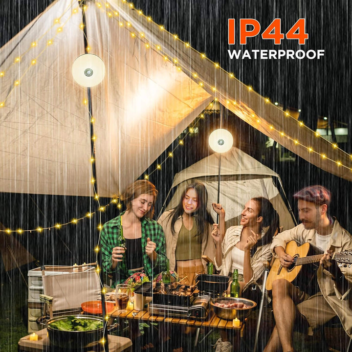 Skanto | 4 i 1 Camp Light – Bærbar campinglanterne, lyskilder med 8 lysmoduser, oppladbart power bank for utendørs eventyr