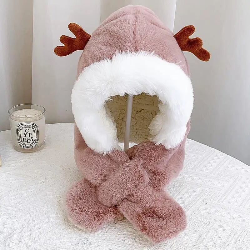 Skanto | Varm og koselig – 2-i-1 lue & skjerf med plush for kalde dager