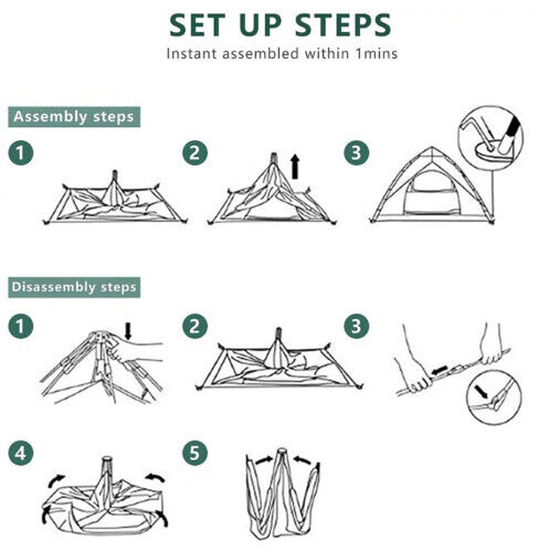 3 sekunder Instant Pop Up telt - For eventyr & reiser Skanto