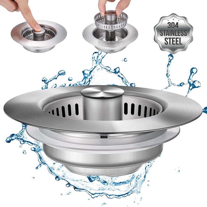 Dreneringsfilter i rustfritt stål med pop-up mekanisme | Skanto