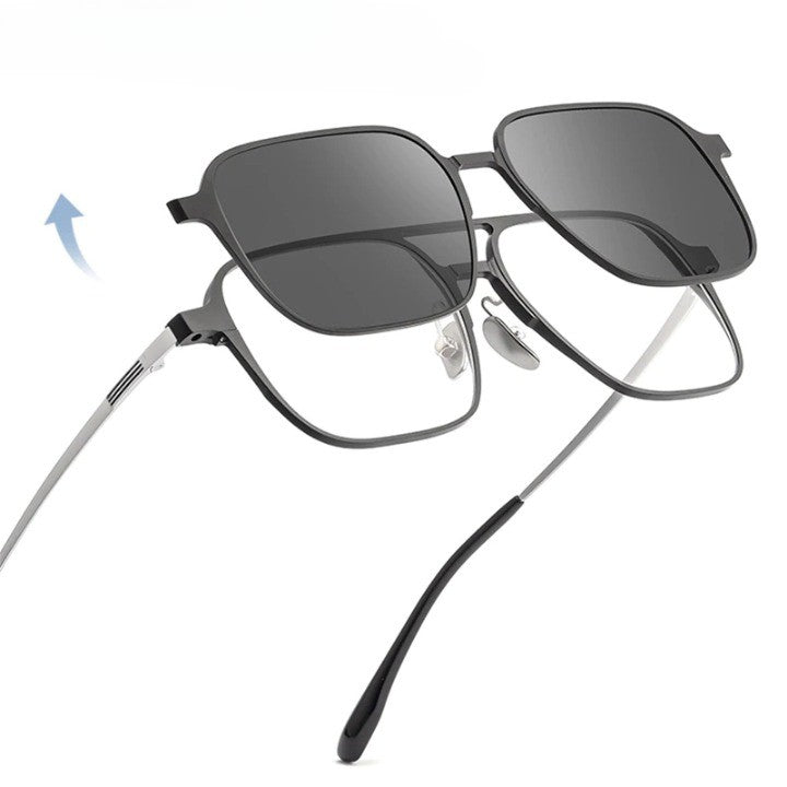 Skanto | Ren titanium magnetiske clip-on briller
