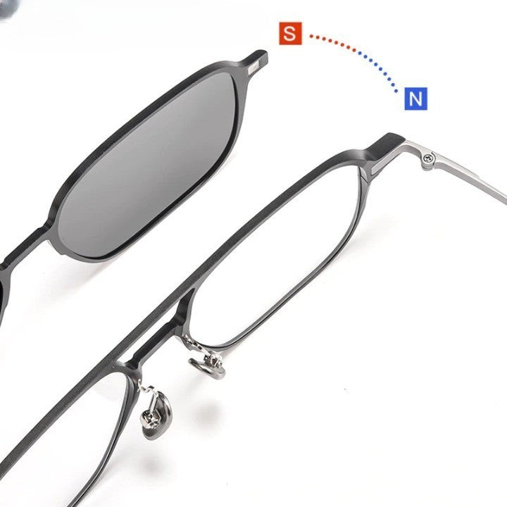 Skanto | Ren titanium magnetiske clip-on briller