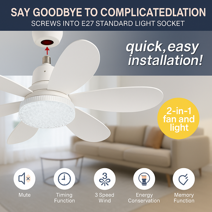 Skanto | Elegant Flower Energisparende RC Taklampe