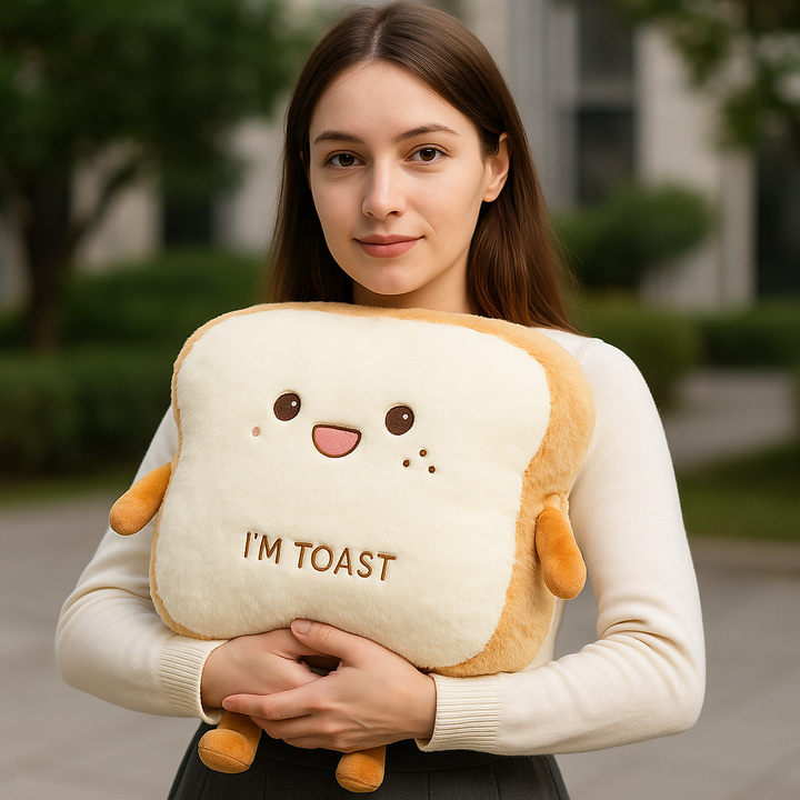 Skanto | Plush Toast Brød Ultra Myk Håndvarmerpute