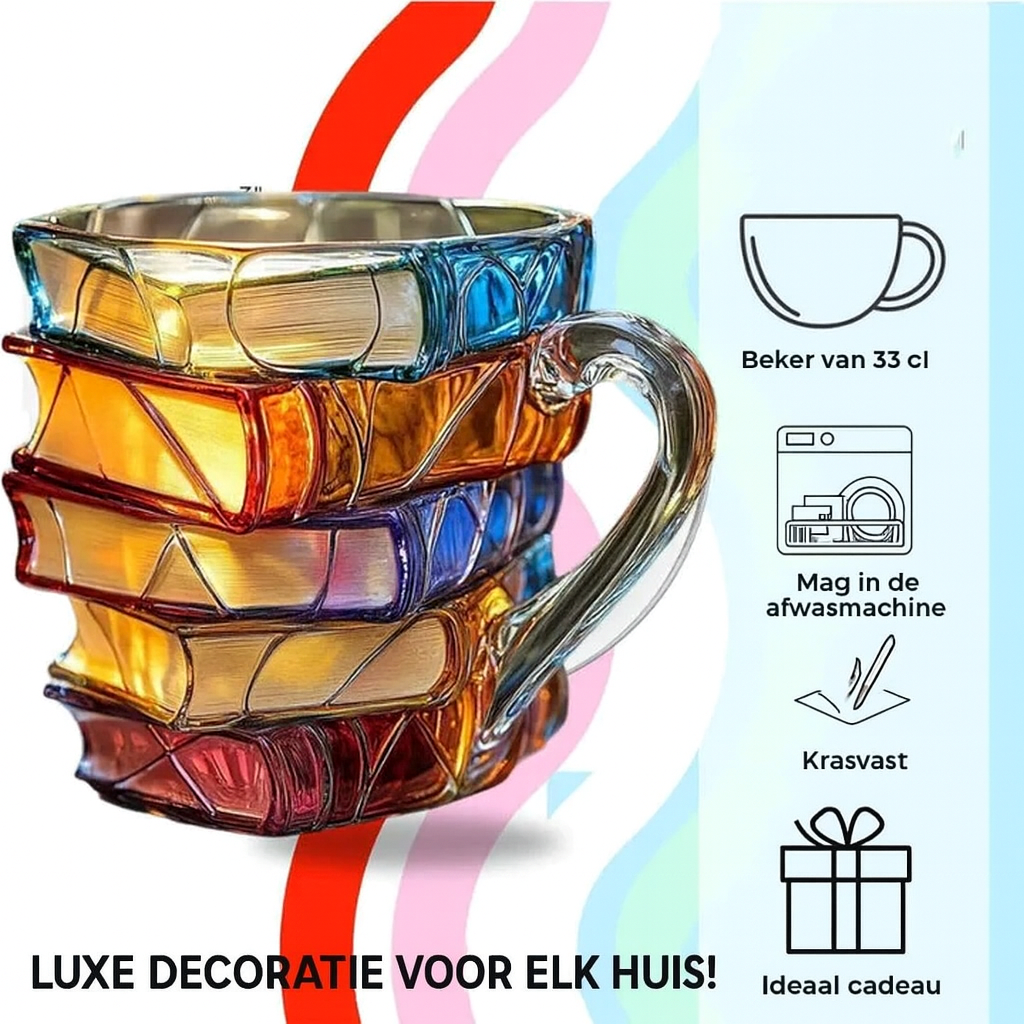 Skanto | BookCup 3D-kopp – Håndmalte litteraturkopper i bokform