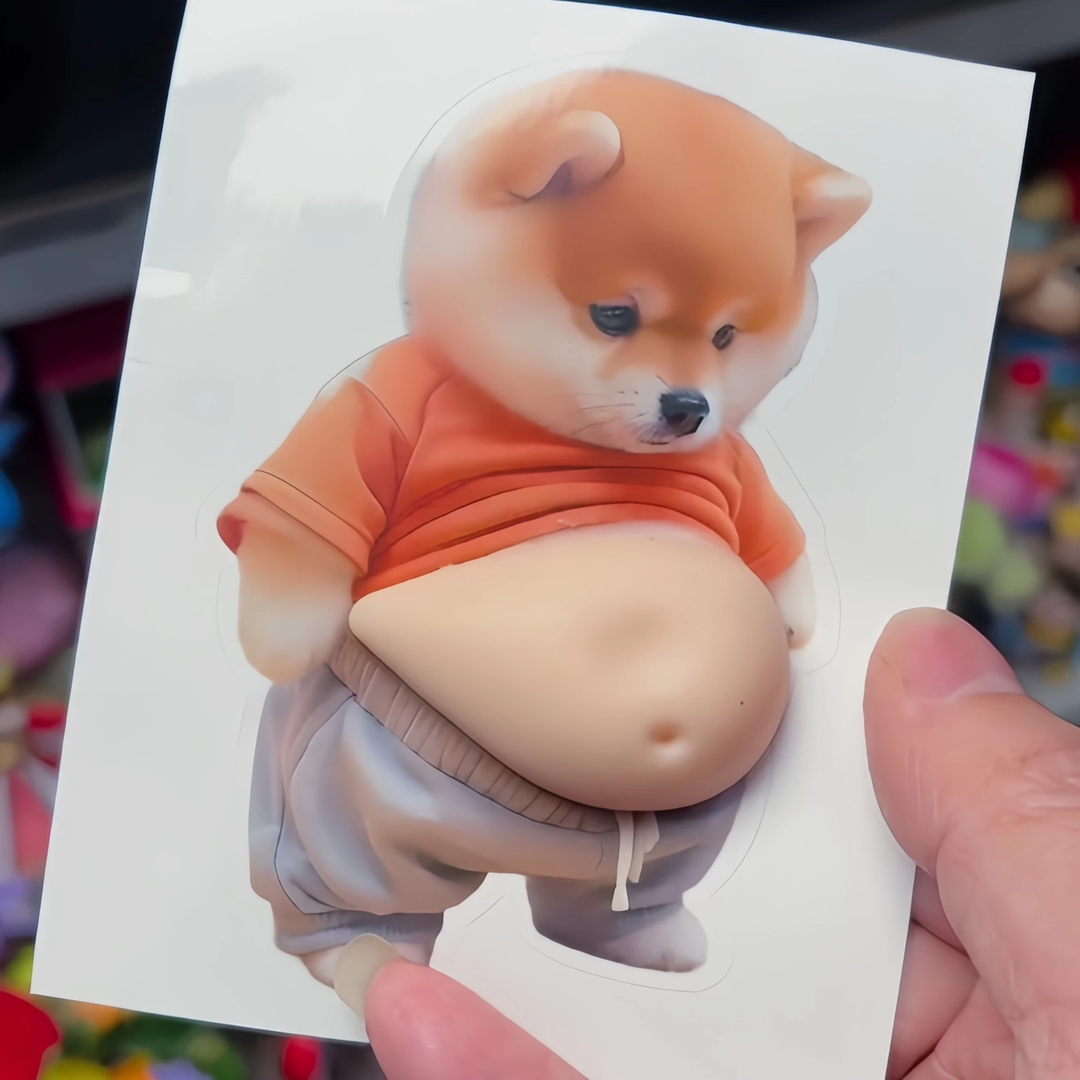 Chubby Shiba Silikon Klistremerke Beskyttelse | Skanto