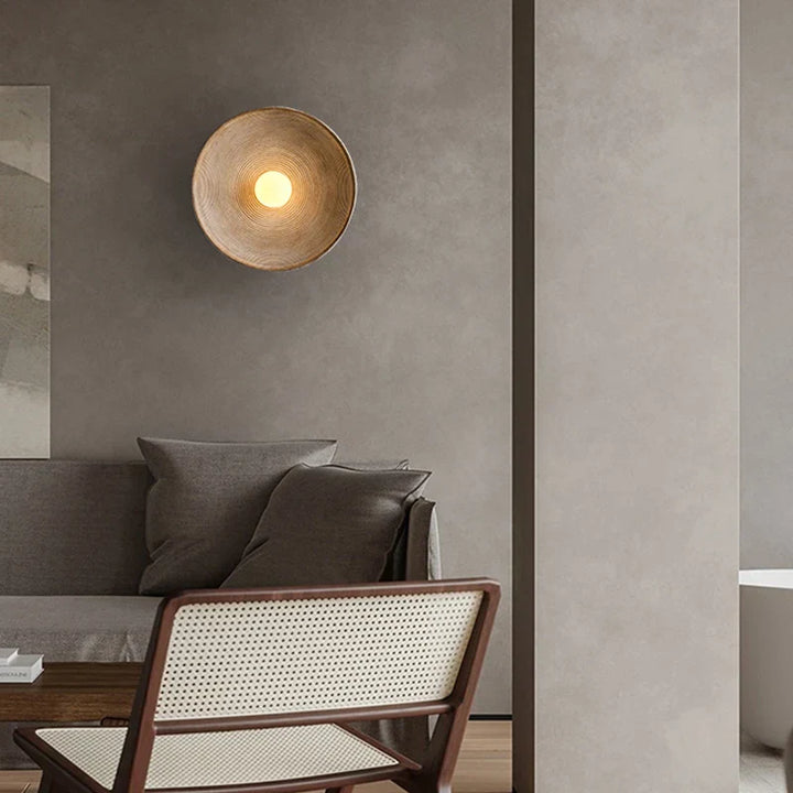 Skanto | Japansk Vintage Ridge Vegglampe – Elegant Zen-inspirert LED Vegglampe for Stue, Soverom & Gangarealer