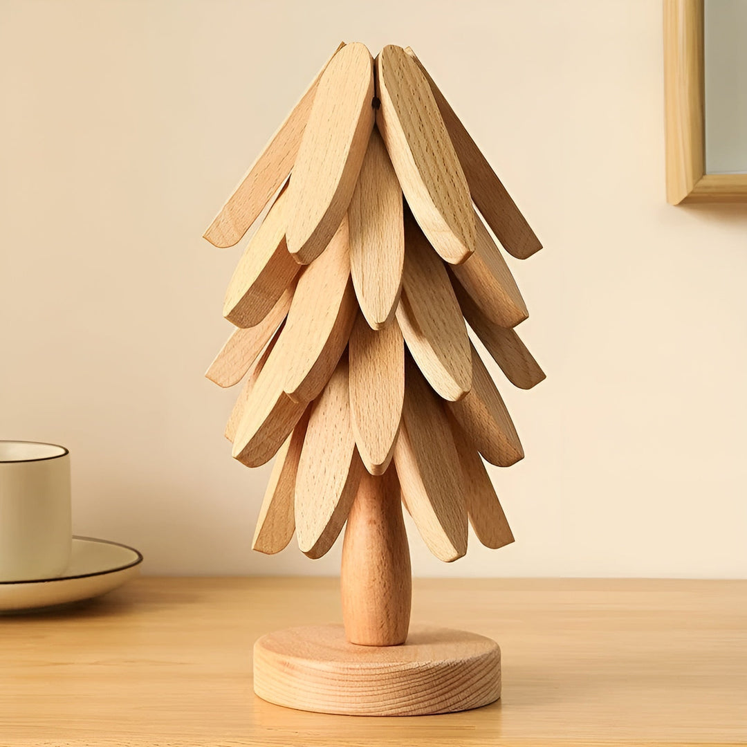 Juletrær coasters foldbare – Dekorative & Praktiske | Ideell for drikke & ferier | Skanto