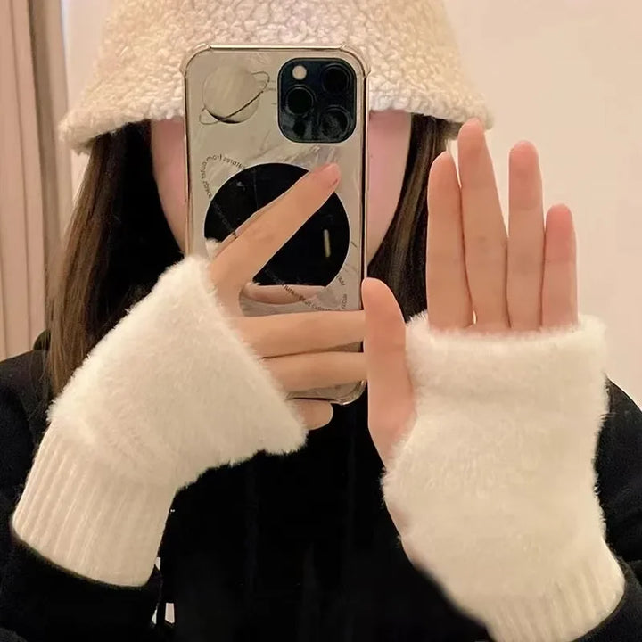 Unisex Fleece Fingerless Gloves – Varme, Myke og Funksjonelle | Skanto