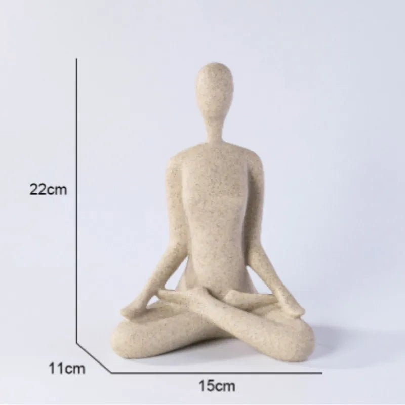 Skanto | ZenJoy Kvinnelig i Yoga Statue – Moderne Innendørs Dekorasjon Laget av Harpiks