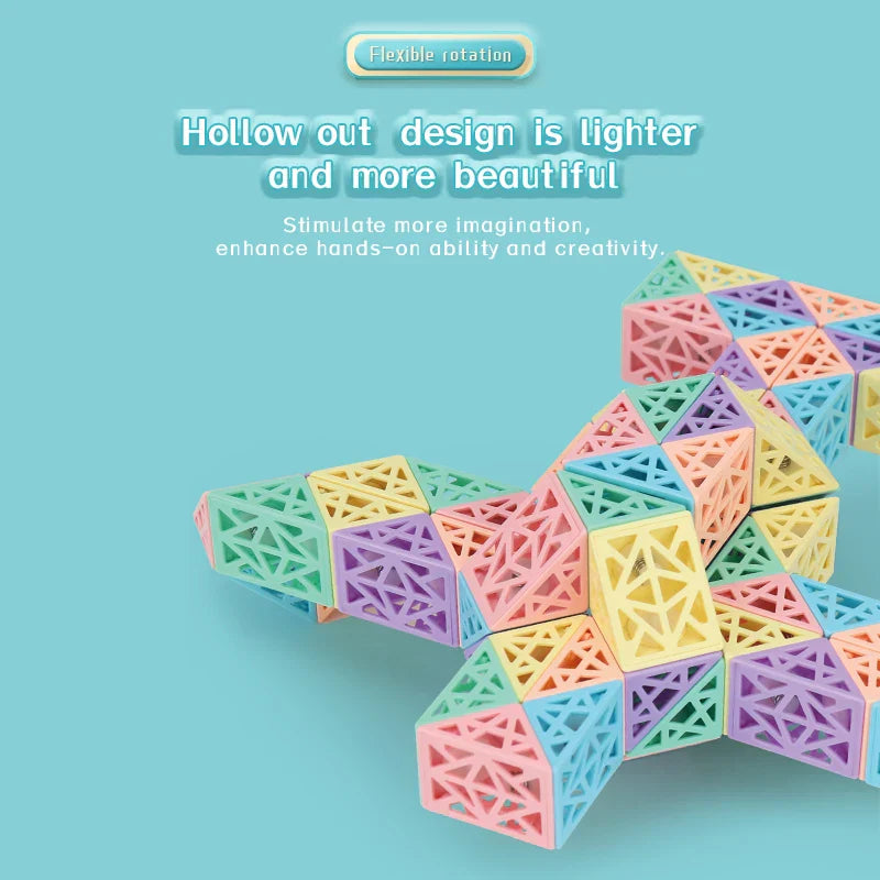 Skanto | Hollowout Magic Ruler – Kreativt byggeklosssett for bygging, vridning og utforskning