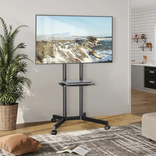 Rollbarer TV-Ständer mit Ablage