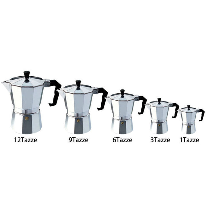 Skanto | Klassisk italiensk espresso-maskin for komfyren - 12 kopp moka-gryte