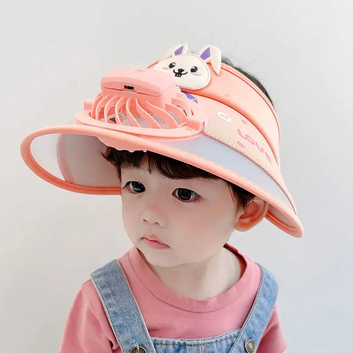 Skanto | Barnehatt med Vifte – Justerbar Sommerhatt med Froskdesign