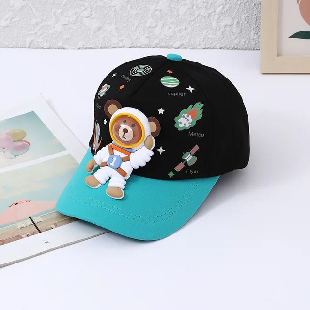 Skanto | Sunshine – Barns baseballcap med bjørne- og planetdesign