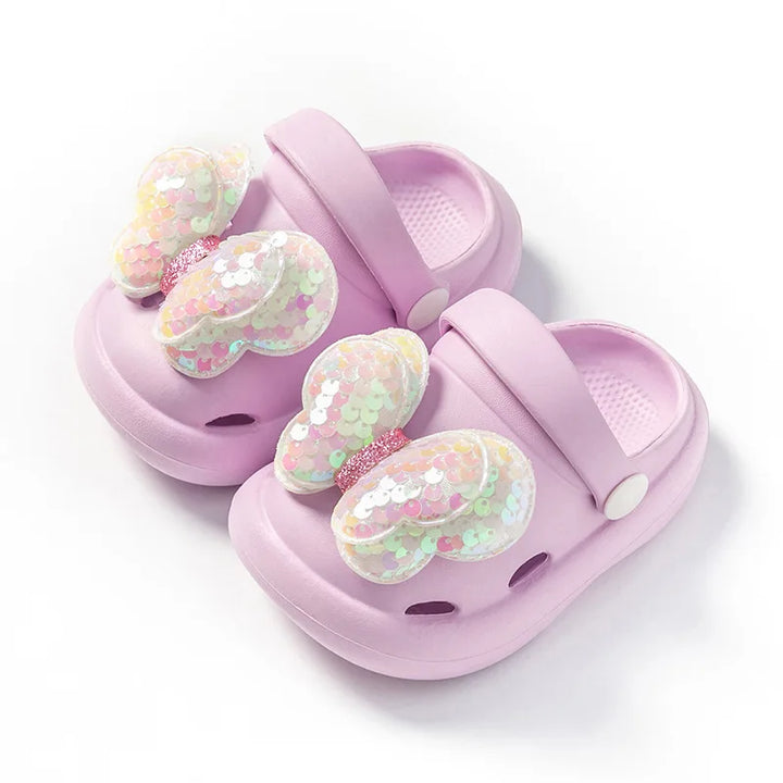 Skanto | Myke sandaler for jenter med glittervinger – Komfortable slippers for barn
