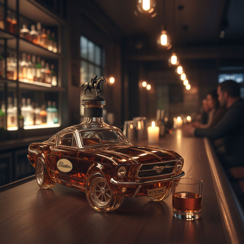 Whisky-karaffel i Mustang-form