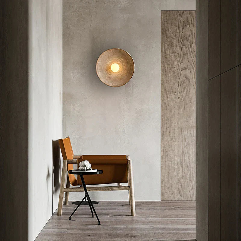 Skanto | Japansk Vintage Ridge Vegglampe – Elegant Zen-inspirert LED Vegglampe for Stue, Soverom & Gangarealer