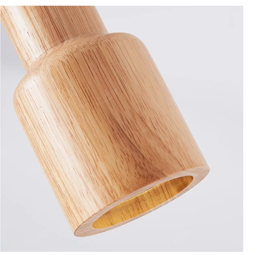 Skandinavisk pendellampe i tre – Minimalistisk design for stue og soverom | Naturlig treutseende