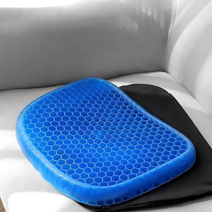 DrukFri Orthopedisk Gel Seteforhøyelse – Pustende Honningkakedesign for Halebein og Ryggsmerter Lindre | Skanto