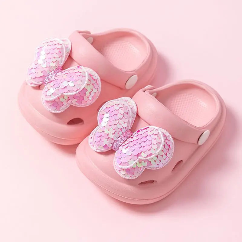 Skanto | Myke sandaler for jenter med glittervinger – Komfortable slippers for barn
