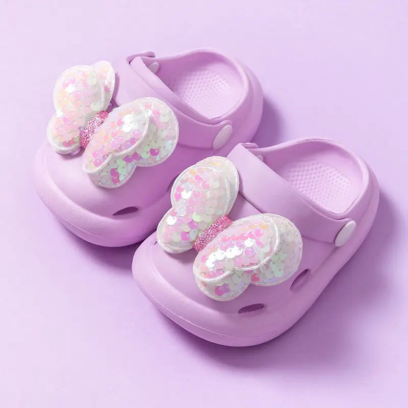 Skanto | Myke sandaler for jenter med glittervinger – Komfortable slippers for barn
