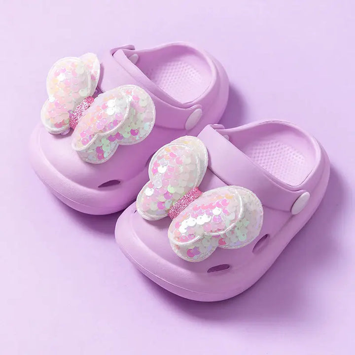 Skanto | Myke sandaler for jenter med glittervinger – Komfortable slippers for barn