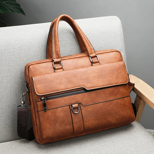 Skanto | Benedicto – Stilig ekte lær skulderveske for menn | Klassisk crossbody satchel for daglig bruk