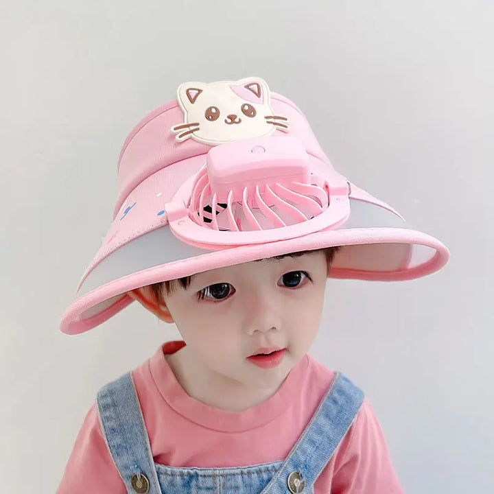 Skanto | Barnehatt med Vifte – Justerbar Sommerhatt med Froskdesign