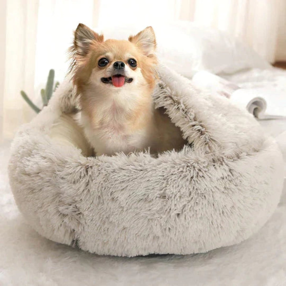 Skanto | Cozy Cave Pet Bed | Beroligende og Komfortabel Hundeseng for Dyp Avslapning
