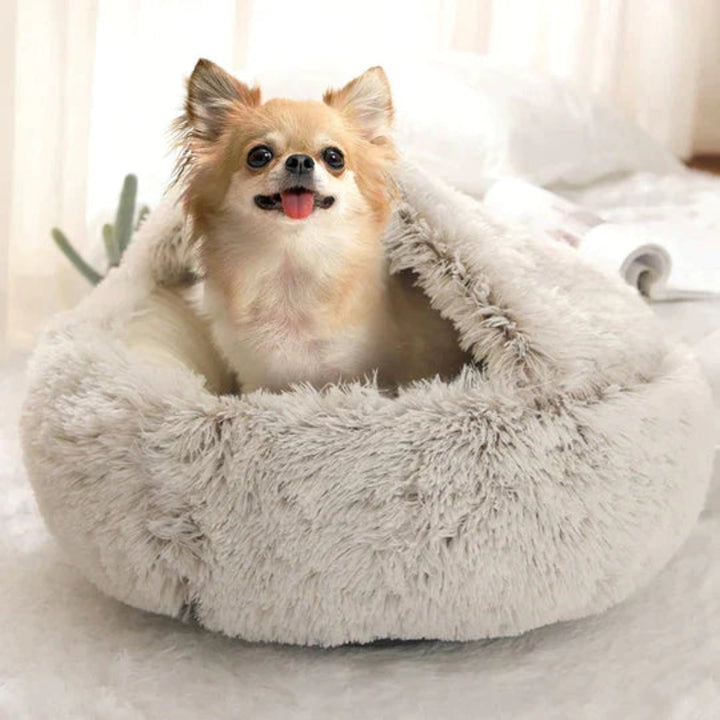 Skanto | Cozy Cave Pet Bed | Beroligende og Komfortabel Hundeseng for Dyp Avslapning