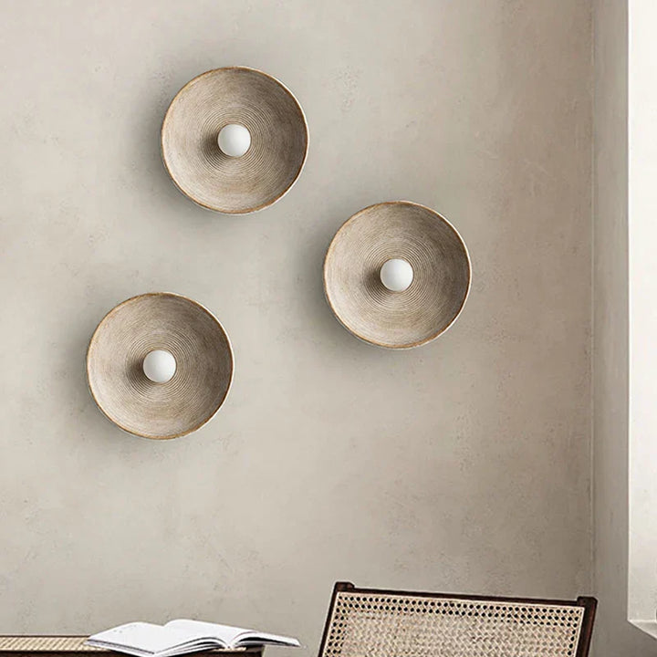 Skanto | Japansk Vintage Ridge Vegglampe – Elegant Zen-inspirert LED Vegglampe for Stue, Soverom & Gangarealer