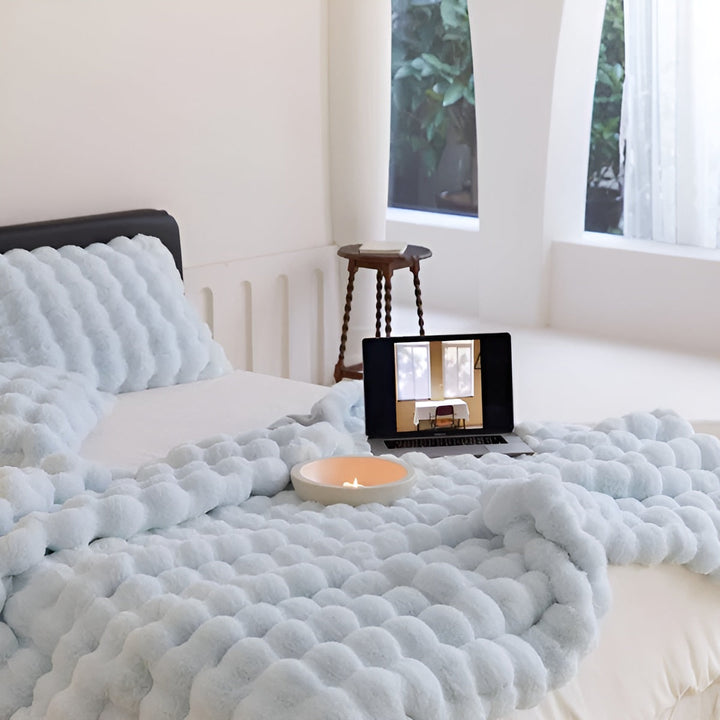Fleece og fleece-lue – Ekstra myk og varm | Perfekt for sofa og soverom