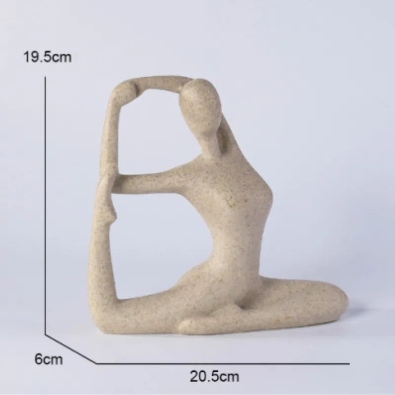 ZenJoy Kvinne i Yoga Figur – Moderne Interiørdekorasjon laget av Resin | Skanto