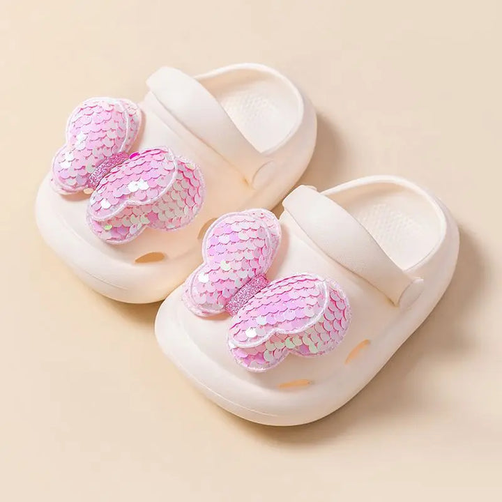 Skanto | Myke sandaler for jenter med glittervinger – Komfortable slippers for barn